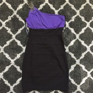 Bisou Bisou bodycon one shoulder dress 4